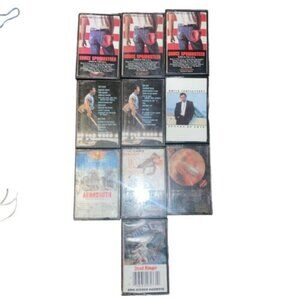 Classic Rock Cassette Lot Of (10) Aerosmith Bruce Springsteen The Cars Meatloaf